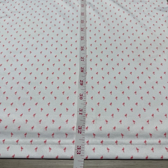 Johnnie O Performance Polo Shirt White Flamingo Print XL Golf Tennis Casual - Picture 9 of 10